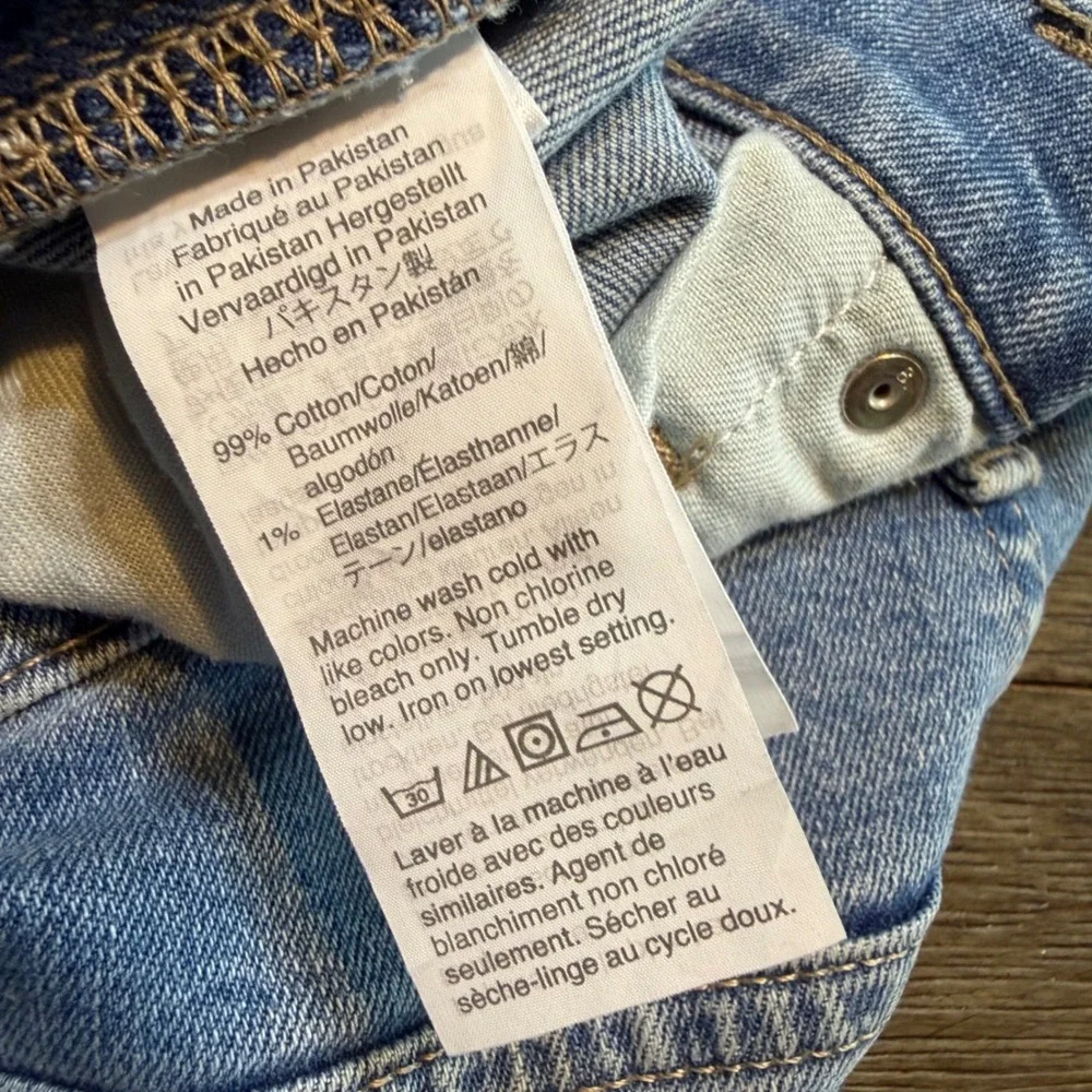J.Crew Flex Mens Straight Leg Jeans 34x30 Light Wash Blue Stretch Denim Pants